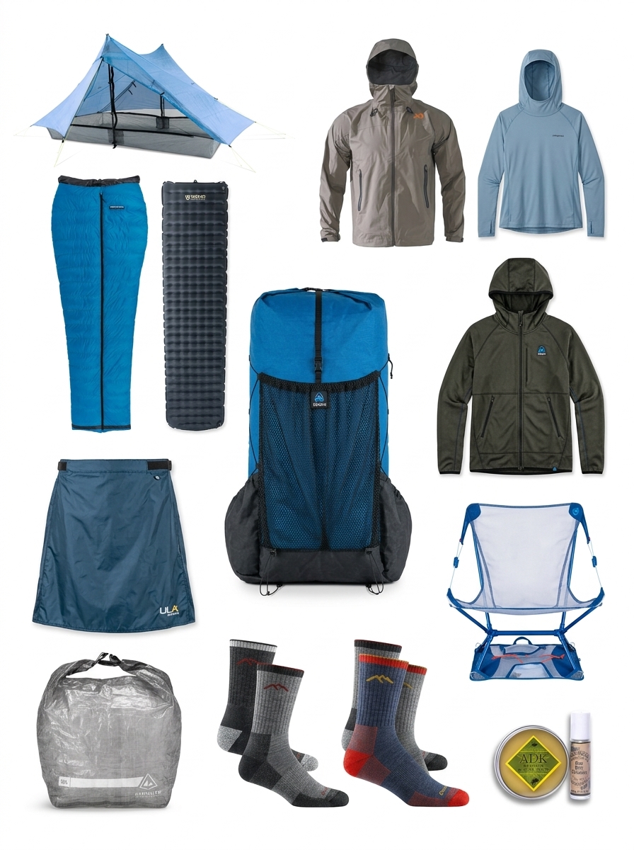 The NPT, end to end. kit flat-lay